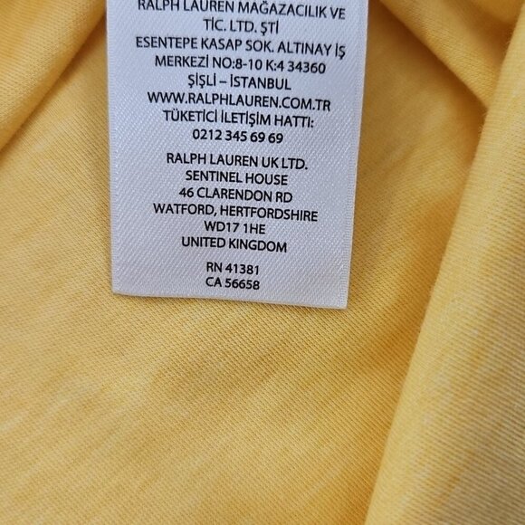 Polo Ralph Lauren 100% Cotton Polo Shirt Men's 4XLT Yellow NEW Flesh Pony NWT - Picture 13 of 16